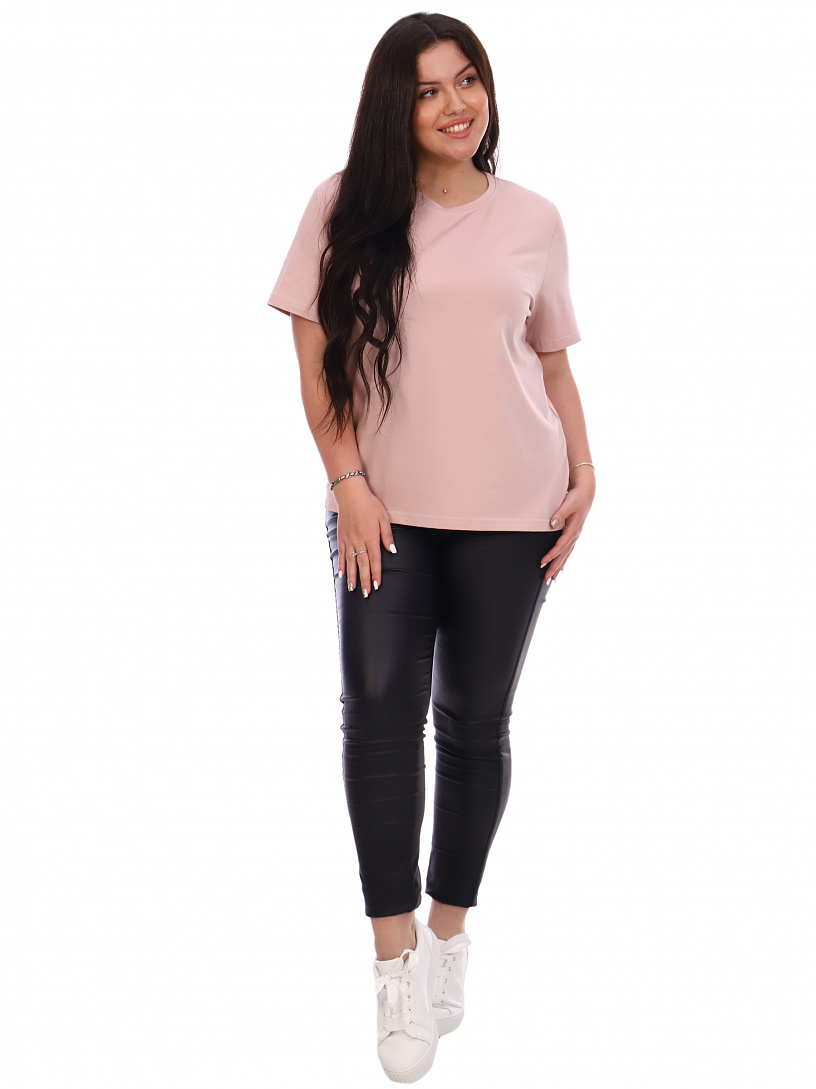 РАСПРОДАЖА Футболка базовая 715/пудровый