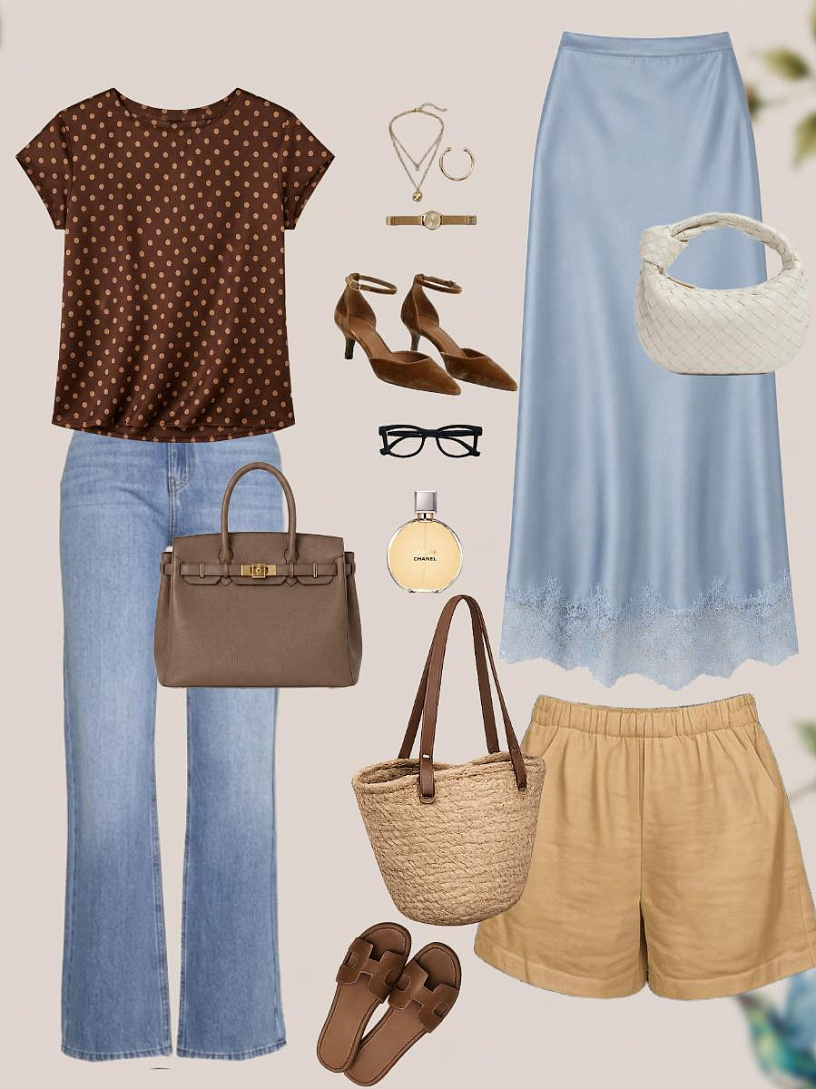 Блуза "Base"_О17/шоколад горох